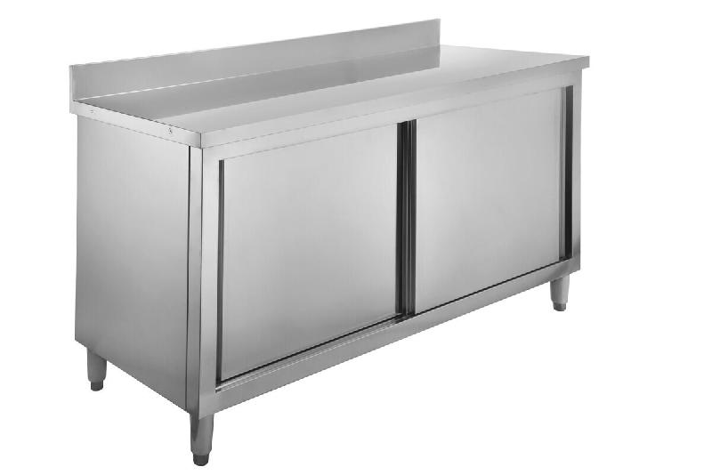 GastroHero Armoire de travail en inox Basic 180x70 avec dosseret 100 mm - argenté inox ASSB187A_0