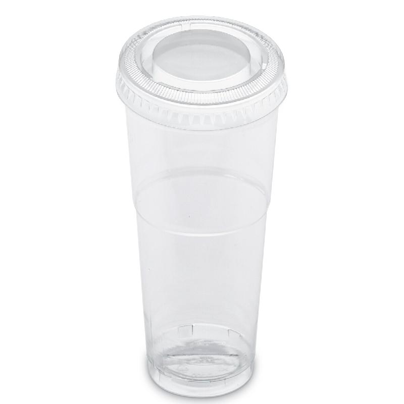 Gobelet Pot à Dessert  25cl NOVACUP VALUE PACK + Couvercle Plat Inclus Snacking Recyclé Transparent  Verrine - Lot de 6250 unités - transparent Mat_0