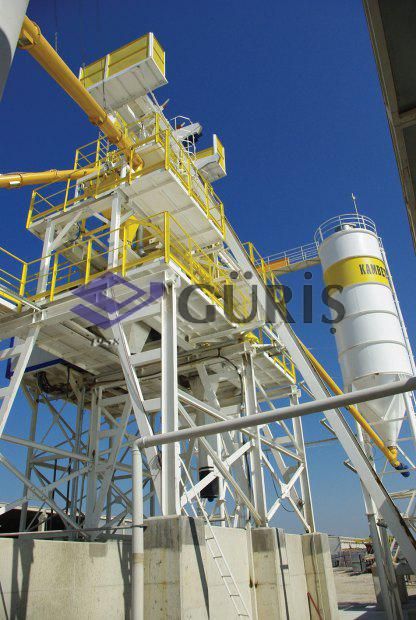 GSP 105 CS - Centrale à béton fixe Guris - 105 m3/h - SINGLE SHAFT - Compartiments 4-6_0