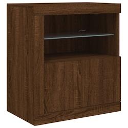 Helloshop26 - Buffet bahut commode armoire meuble de rangement organisateur cuisine salle de séjour salon avec lumières LED 60,5 x 02_0029927 - 3000_0