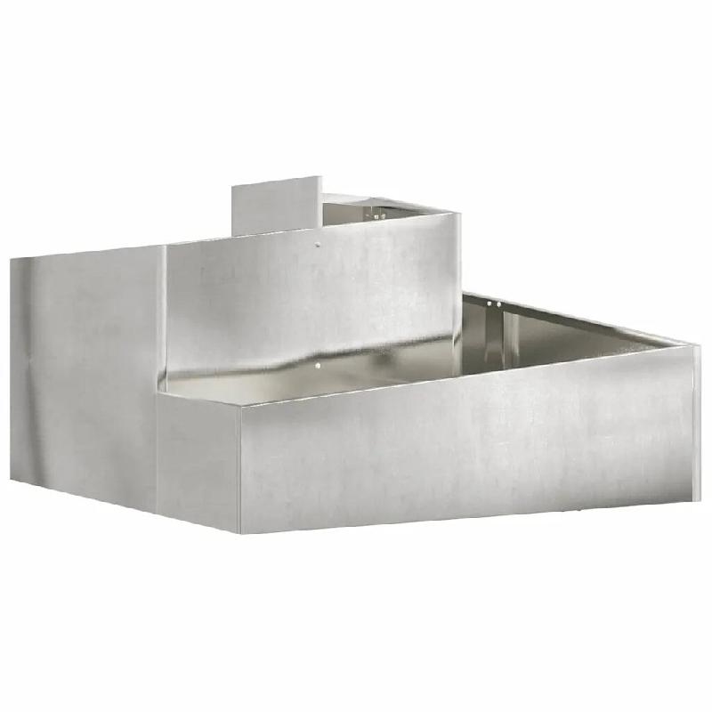 Helloshop26 - Cache-pot de jardin design moderne extérieur 60 x 60 x 50 cm en acier inoxydable argent 02_0052215 - inox 3000237302196_0