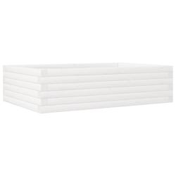 Helloshop26 - Jardinière bac lit surélevé plantes fleurs terrasse jardin 90 x 60 x 23 cm bois de pin massif blanc 02_0038009 - 3000217650330_0