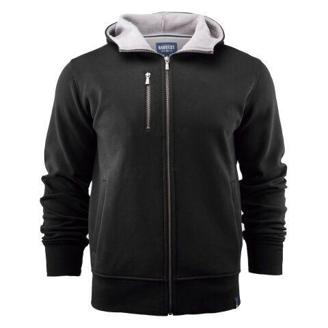 JAMES HARVEST PARKWICK SWEATSHIRT FULLZIP HOMMES NOIR - TAILLE M