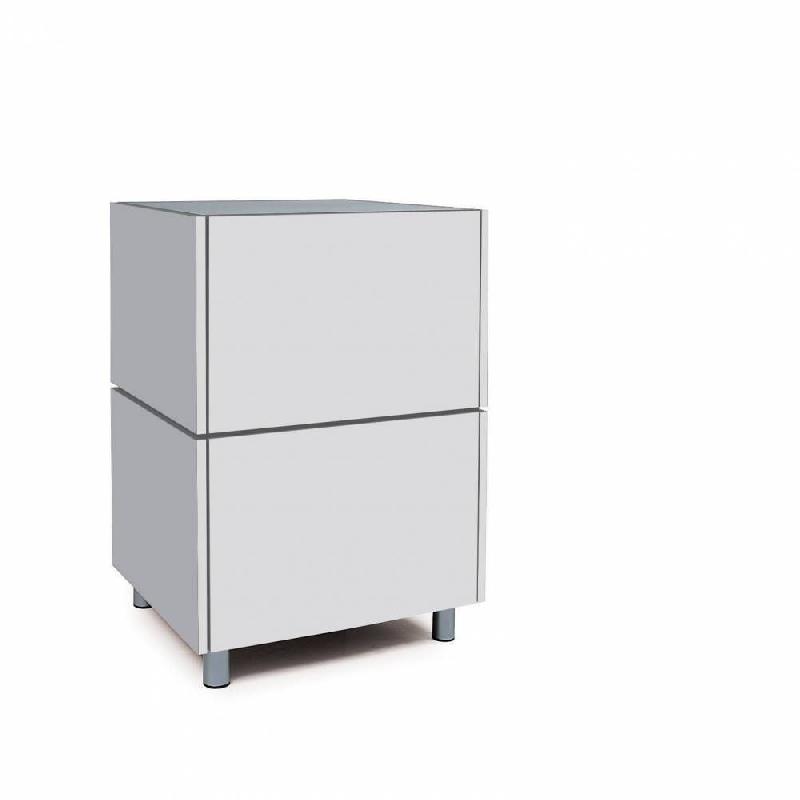 Kit de comptoir structure anthracite facades blanches Banko_0