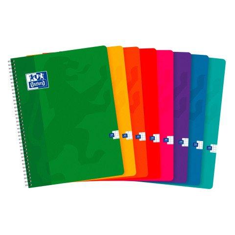 LOT DE 10 - CAHIER OXFORD COLOR LIFE 24 X 32 CM PETITS CARREAUX 100 PAGES