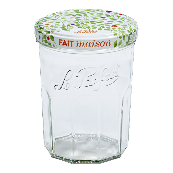 LOT DE 6 POTS À CONFITURE EN VERRE 385ML AVEC COUVERCLE À VIS 82MM - LE PARFAIT - CONFITURIER