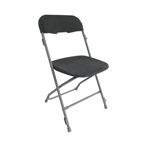 Lucy - chaise pliante en plastique attachable - Vif Furniture - gris/gris - pour extérieur et collectivité_0
