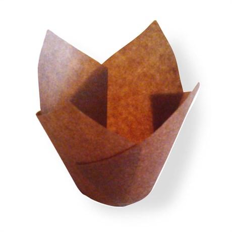 MUFFIN CUPS INGRAISSABLE TULIP 17.5X17.5 CM MARRON INGRAISSABLE (VENDU PAR 5000)