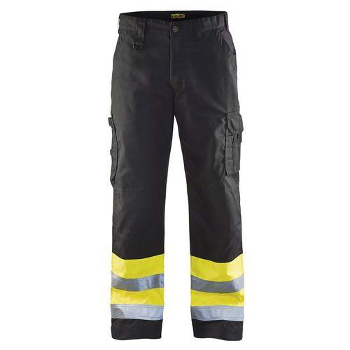 PANTALON HAUTE VISIBILITÉ NOIR/JAUNE FLUORESCENT TAILLE 54 - BLAKLADER