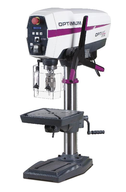 Perceuse d'établi moderne fonctionnelle jusque ø 25 mm CM3 750W 400V affichage digital vitesses Optidrill DP26-T 400V_0