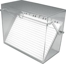 PETITE BOÎTE À FICHES 'THE INDEX' TRANSPARENT - LOT DE 4