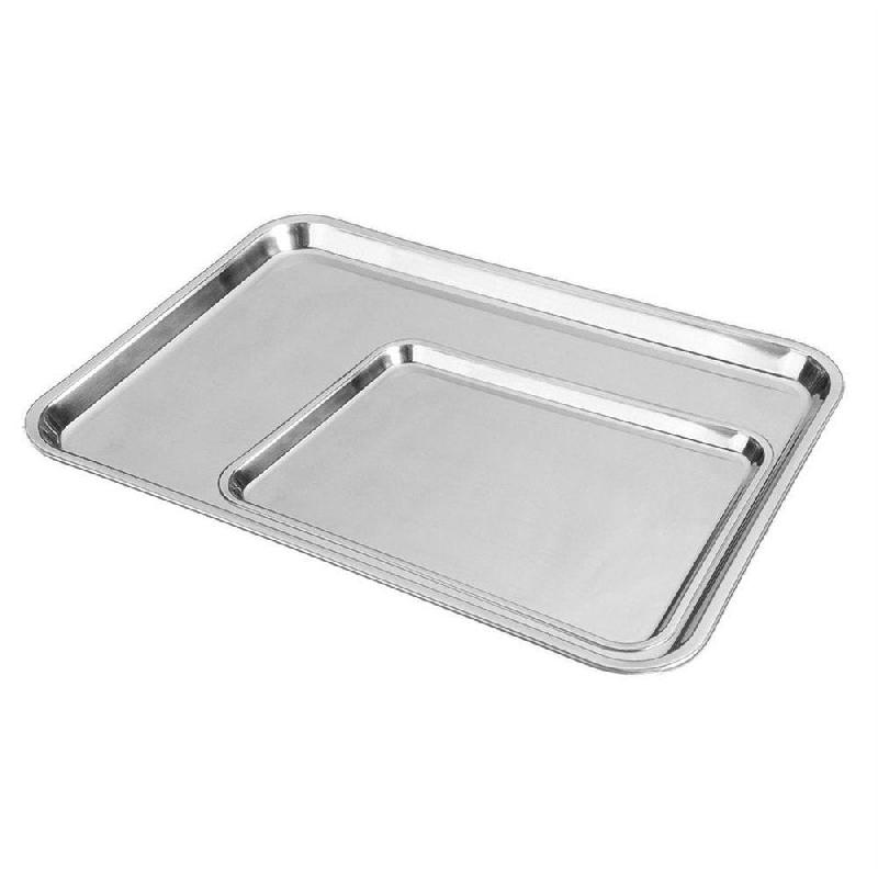 Plateau de service en inox 31x24cm_0