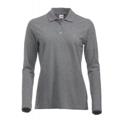 POLO DE TRAVAIL POUR FEMME CLASSIC MARION - MANCHES LONGUES - GRIS - XL CLIQUE