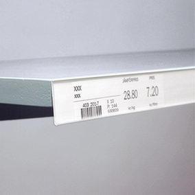 Porte-étiquette adhésif en plastique - Blanc - 1000x60mm_0