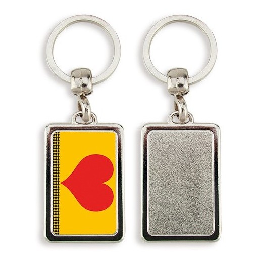 Porte-clés métallique rectangulaire - 44 mm x 30 mm - Impression quadrichromie 38 mm x 24 mm_0