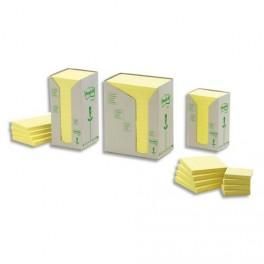 POST-IT TOUR 24 BLOCS 100F 38X51MM 100% RECYCLÉ. COLORIS JAUNE