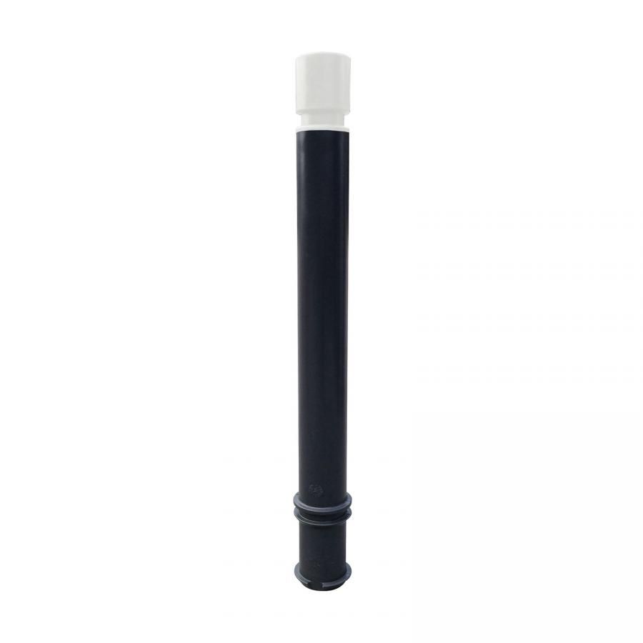 Potelet à mémoire de forme - Équipement urbain - Noir à gorge tête blanche - Résistant aux chocs - Réf : PSCG15N - Poids : 5,8 kg_0