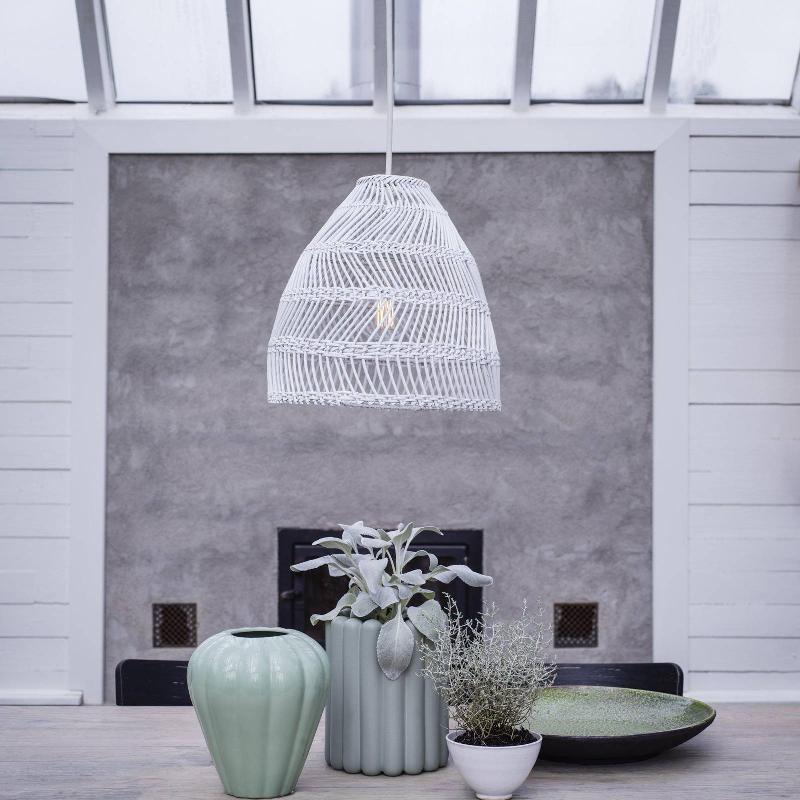 PR HOME MAJA OUTDOOR SUSPENSION EN ROTIN BLANC Ø 36CM