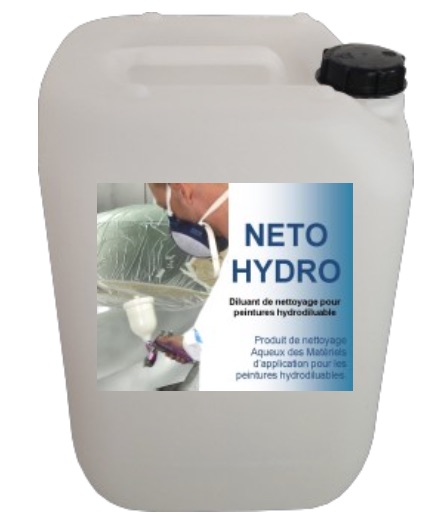 Produit de nettoyage de pistolet peinture hydrodiluable - NETO HYDRO - Alcalin prêt à l'emploi - Bidon 25L_0