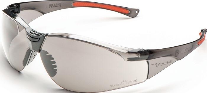 Lunette de chantier Schutzbrille 513 - EN 166, EN 170, EN 172 - Polycarbonate In/Out - Branches orange fumé - UNIVET_0