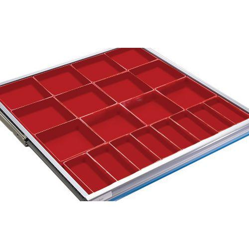 SET 24 BACS POUR TIROIRS HXL:75X612MM ROUGE - LISTA
