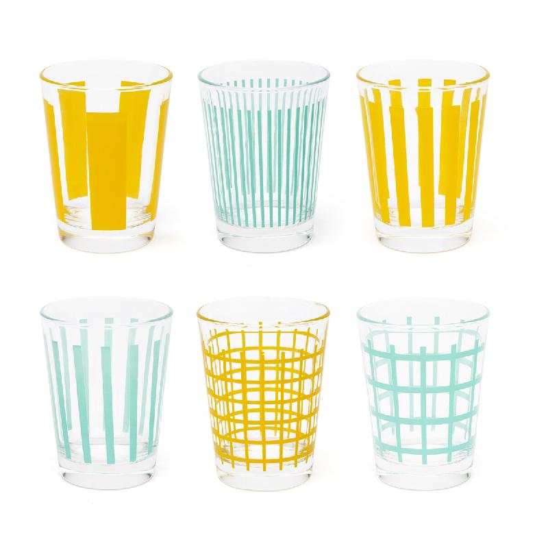 Set 6 verres Excelsa – Elba, Verre 250 ml multicolore - multicolore verre 69769_0