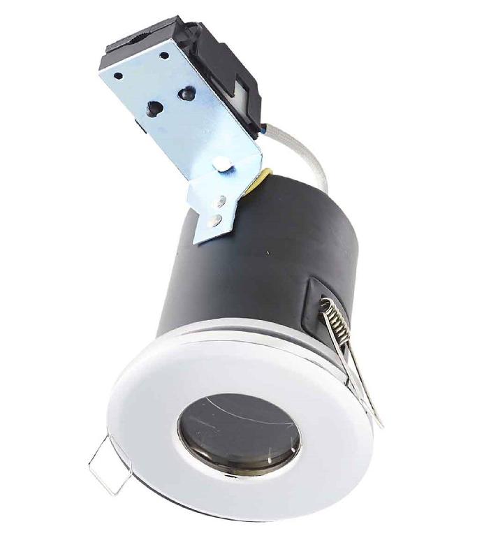 Spot Faux Plafond Isole Et Cache Moineaux Chrome Bastia Gu10 Ip65