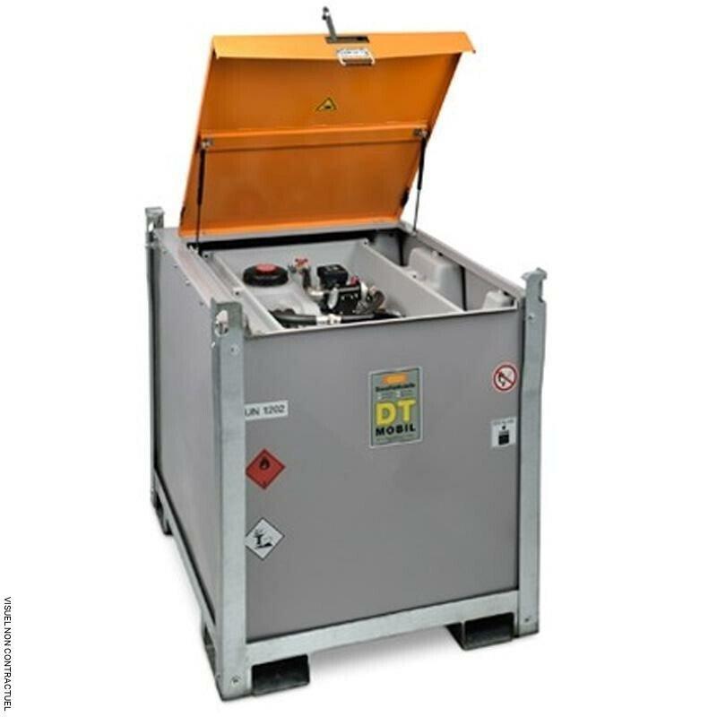 Station DT-Mobil PRO PE ADR 980 - Cuve gasoil double paroi 980L homologuée ADR avec pompe Cematic Duo_0