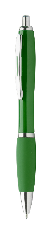 Stylo à bille en plastique - encre bleue - couleur verte - 11g_0