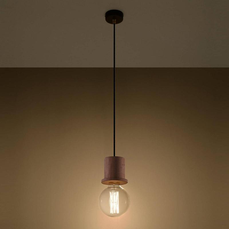 SOLLUX LIGHTING SUSPENSION HEAD AVEC DOUILLE EN BOIS CLAIR