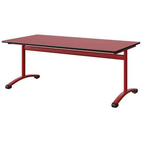 TABLE MALIBU 160X80 T4 DL ST ANTIB ROUG U321/NOIR ROUGE 3020
