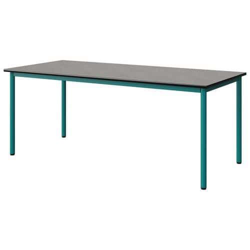 TABLE MALIBU 180X80 T5 4P STRA BÉTON F186/NOIR BLEU 5018
