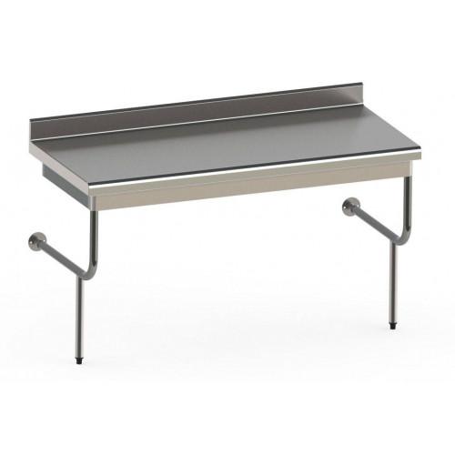 TABLE SEMI-SUSPENDUE EN INOX PROFESSIONNELLE 700 X 1500 MM