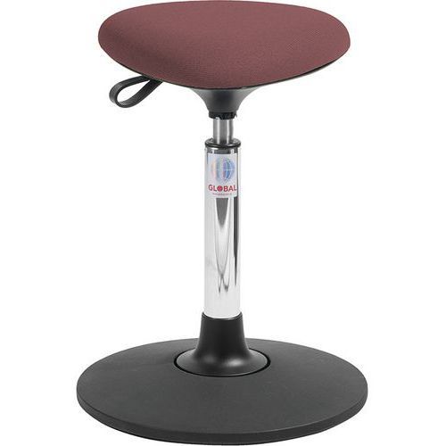 TABOURET SWAY TRIA - TISSU CURA - MEDIUM - ROUGE - GLOBAL PROFESSIONAL SEATING