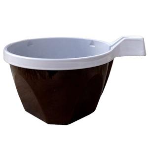 Tasse à café plastique marron 14 cl - lot de 50_0