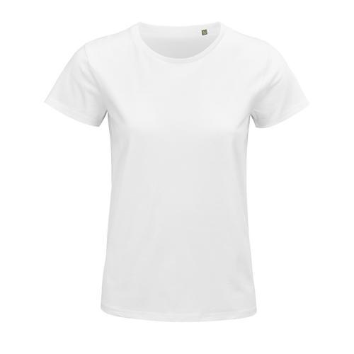 TEE-SHIRT PERSONNALISABLE FEMME COTON ORGANIQUE BIO JERSEY 175 BLANC