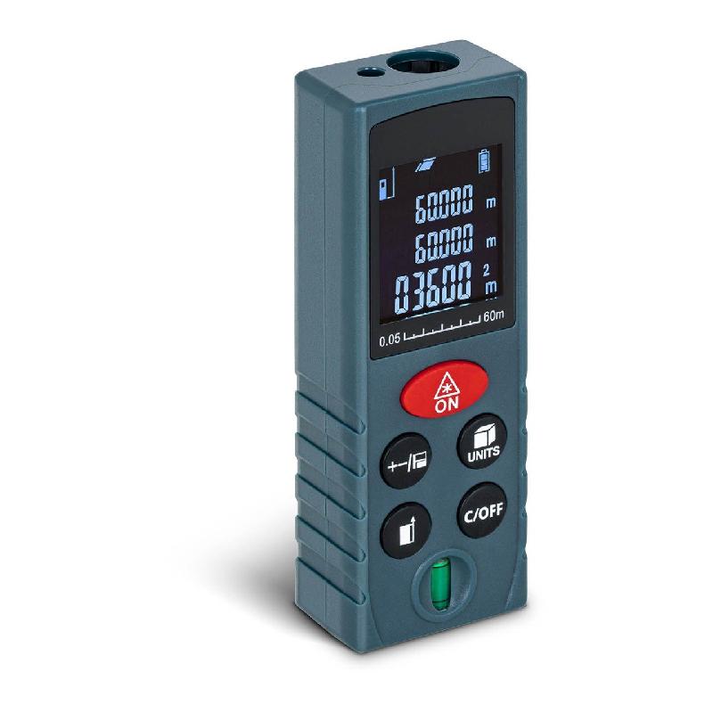 Télémètre laser 60 m - Plage de mesure 0,05 à 60 m - Classe laser 2 - Ref 14_0003781_0