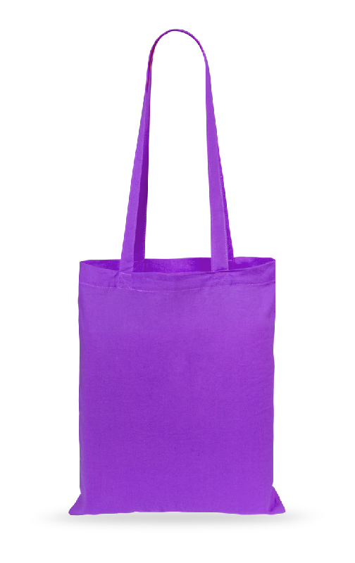 Tote bag coloré - 100% coton - 140 g/m2 - anses longues - violet_0