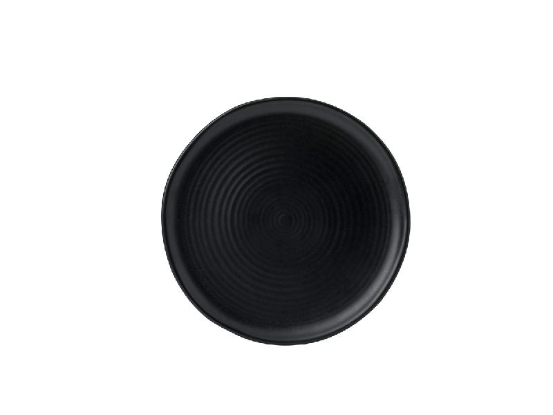ASSIETTE PLATE ROND NOIR PORCELAINE Ø 25,2 CM EVO DUDSON