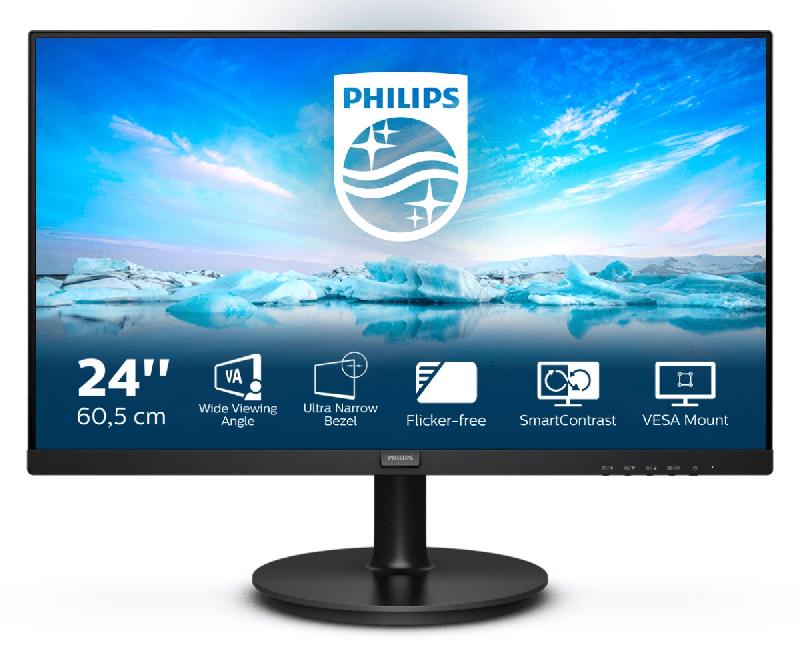 PHILIPS V LINE 241V8L/00 - Moniteur LED 23,8'' Full HD 1920 x 1080 pixels - Technologie Adaptive-Sync et LowBlue_0