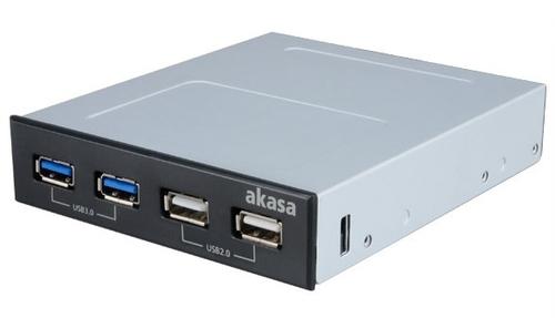 Hub informatique AKASA InterConnect S (V3) - 3.5'' USB 3.0 & USB 2.0 - 4 ports - AK-ICR-12V3_0