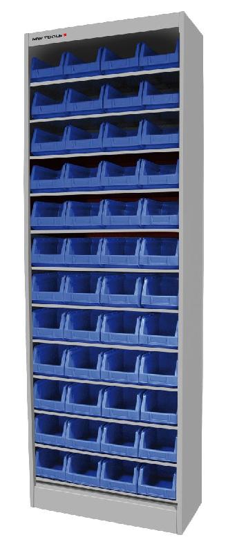 ARMOIRE OUVERTE AVEC 48 BACS MW-TOOLS DEBK48
