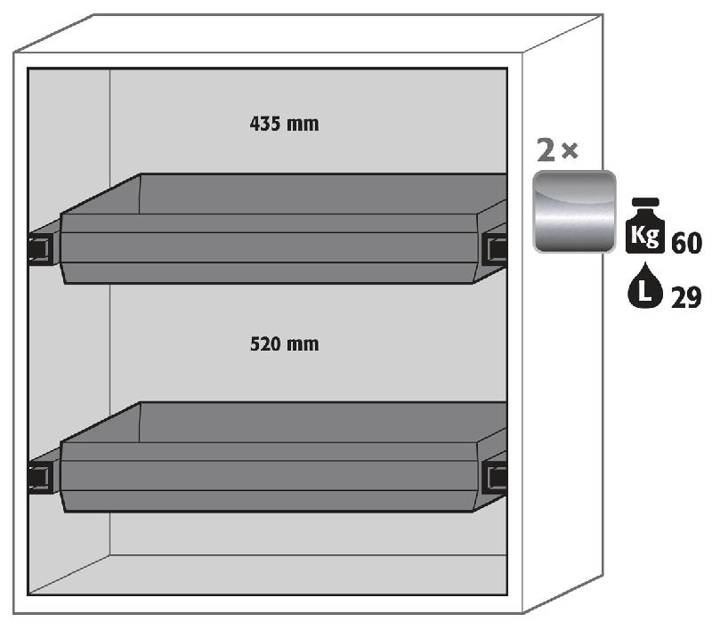 ARMOIRE SÉCURITÉ S-CLASSIC-90 S90.129.120.WDAS GRIS CLAIR - MANUTAN COLLECTIVITÉS