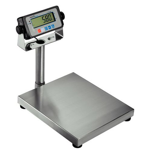 BALANCE INOX 60KG PLATEAU 400X4-10 MM +CERTIFICAT ÉTALONNAGE - PRECIA ACCESS