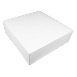Boîte Gâteau Économique - Carton - 26 x 26  x8 cm - par 50 - blanc en carton 3760394091653_0
