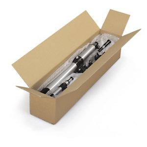 CAISSE CARTON LONGUE DOUBLE CANNELURE À GRANDE OUVERTURE RAJA 130X20X20 CM