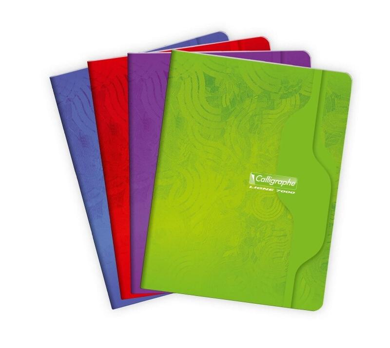 Calligraphe Lot de 10 Cahier Ligne 7000 17x22, 140p./70 feuilles 70 g/m² piquées, Séyès - 3210330071077_0