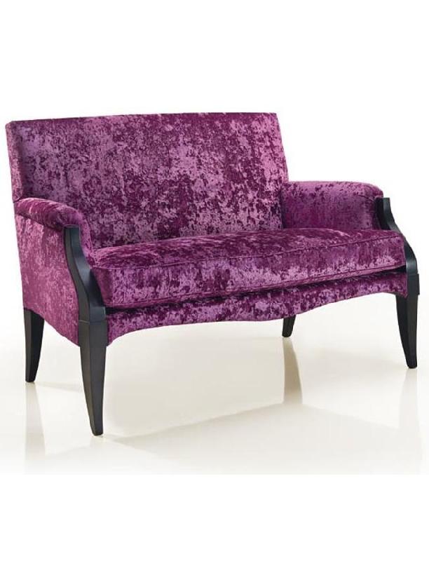 Canapé Sofia - assise coussin, dos et accoudoirs rembourrés_0