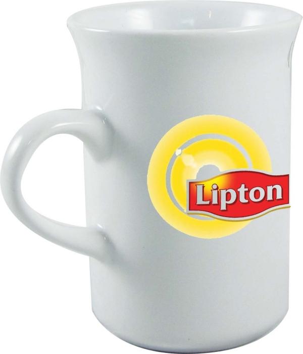 Mug à thé en céramique blanc traité polyester - Dimensions H 11 cm - Ø 7,7 cm - Imprimable en sublimation_0