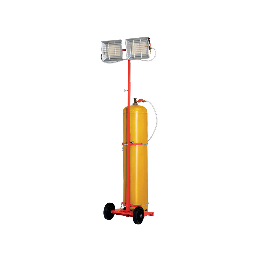 Chauffage radiant mobile au gaz équipé d'un chariot porte bouteille de gaz 13 ou 35 Kg - SOLOR 8500 - SOVELOR_0